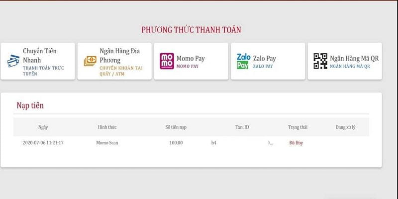 Hệ thống thanh toán nạp/rút tiền của Vin777 nhanh chóng và tiện lợi - Vin777